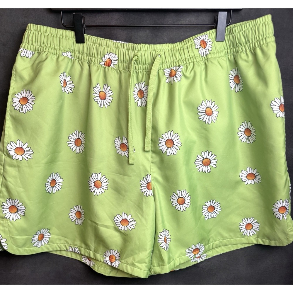 Nike Men's Sportswear Essentials Flow Shorts Floral Green Sz 2XL Swim Beach Gym